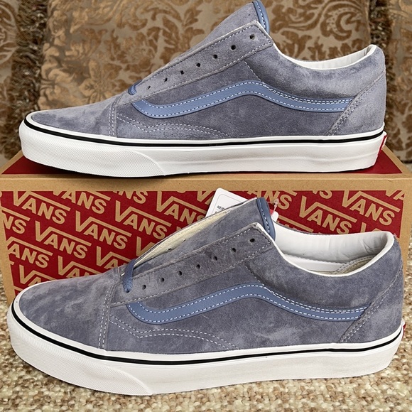 Vans Old Skool Pig Suede Tempestbl/Trwht Men’s - Picture 2 of 16